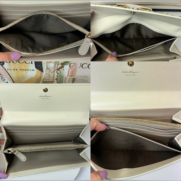 Salvatore Ferragamo Studded Bow Leather Continental Wallet 🤩 - Picture 11 of 17